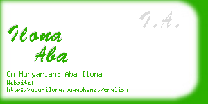 ilona aba business card